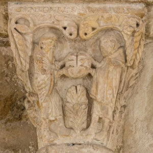 The meal of St Anthony and St Paul 12th century (sculpture)