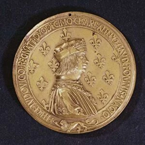 Medal depicting Louis XII (1462-1515) 1498-1515 (bronze)
