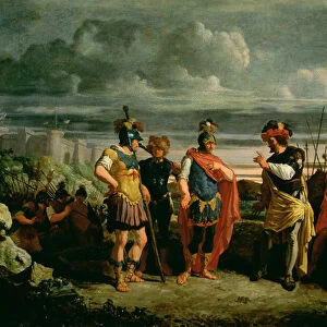 Meeting between Claudius Civilis and the commander of the Roman Army