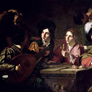 Meeting of Drinkers (oil on canvas)