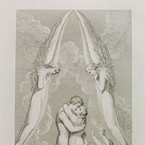 The Meeting of a Family in Heaven, pl. 4, illustration from The Grave, A Poem