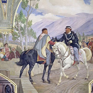 The Meeting Between Giuseppe Garibaldi (1807-82) and King Vittorio Emanuele II (1820-78