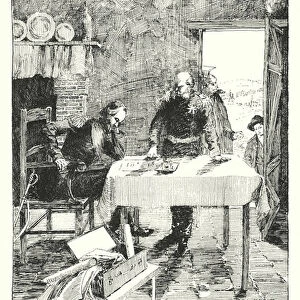A meeting took place between William of Prussia and Napoleon III (litho)
