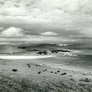 Melsetter House from Melsetter Hill, Hoy, Orkney, from 100 Favourite Houses (b/w photo)
