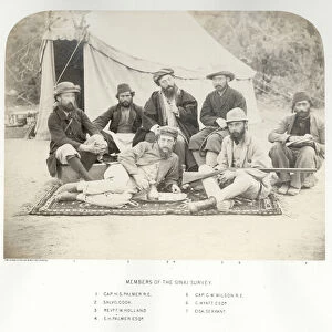 Members of the Sinai Survey, 1868 (b / w photo)