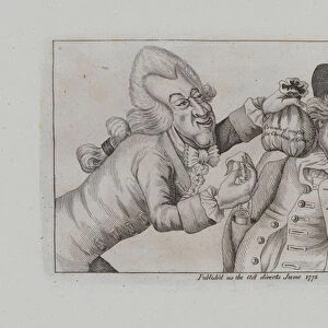 Two Men Dramatise an Inequity of the Day (engraving)
