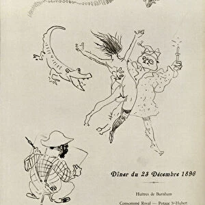Menu from Le Crocodile, 1896, from Toulouse-Lautrec by Gerstle Mack