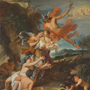 Mercury entrusting the infant Bacchus to the Nymphs of Nysa (oil on canvas)