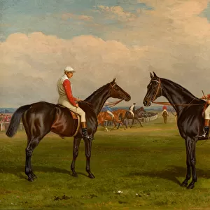 Merry Andrew and Chillington -Horses on a Racecourse, c. 1888-89 (oil on canvas)