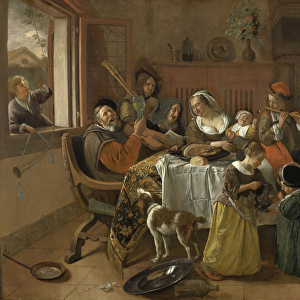 The Merry Family, 1668 (oil on canvas)