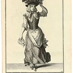 The Merry Milk Maid, 1733 (engraving)