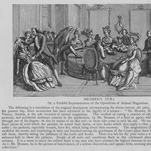 Mesmers Tub, or, a Faithful Representation of the Operations of Animal Magnetism (engraving)