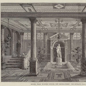 Messers Pears Business Offices, New Oxford-Street, the Entrance Hall (engraving)