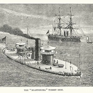 The "Miantonoma"turret ship (engraving)
