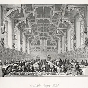 Middle Temple Hall, from London Interiors with their Costumes and Ceremonies