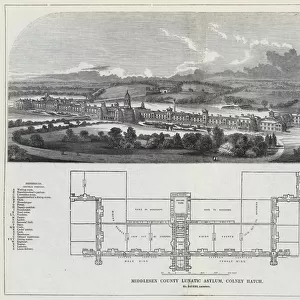 Middlesex County Lunatic Asylum, Colney Hatch (engraving)
