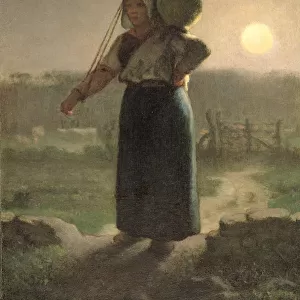 A Milkmaid, c. 1853 (oil on canvas)
