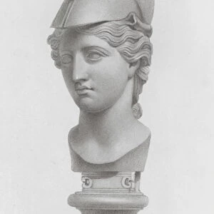 Minerva, ancient Roman marble sculpture (engraving)