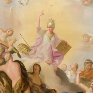 Minerva surrounded by the Arts and Sciences, detail from The Banqueting House, 1701 (painted ceiling)