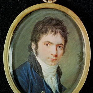Miniature Portrait of Ludwig Van Beethoven (1770-1827), 1802