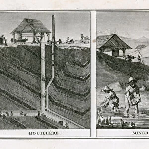 Mining scenes (engraving)
