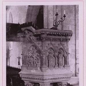 The Minster, Pulpit (b / w photo)