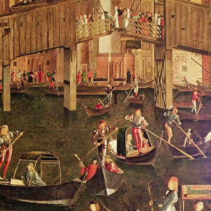 Detail of the Miracle of the Relic of the True Cross on the Rialto Bridge, 1494