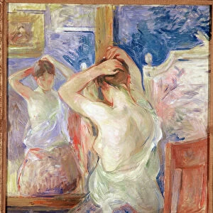 In front of the mirror, 1890 (oil on canvas)