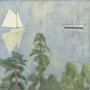 Mirroring, 1915 (oil on canvas)