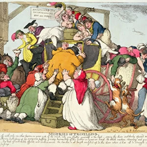 Miseries of Travelling, 1807 (coloured engraving)
