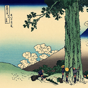 Mishima pass in Kai province, c. 1830 (woodblock print)