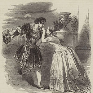 Miss Cushman as "Romeo, "and Miss Susan Cushman as "Juliet, "at the Haymarket Theatre (engraving)