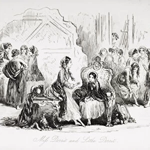 Miss Dorrit and Little Dorrit, illustration from Little Dorrit by Charles Dickens