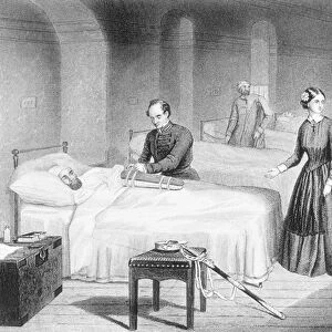 Miss Nightingale in the Hospital at Scutari, engraved by George Greatbach (engraving)