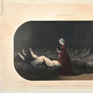 Miss Nightingale in the hospital at Scutari, published by Jacomme et Dufat, Paris
