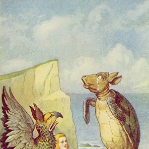 The Mock Turtle and the Gryphon, illustration from Alice in Wonderland by Lewis Carroll