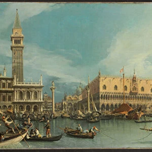The Molo, Venice, from the Bacino di San Marco (oil on canvas)