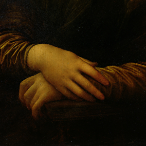 Mona Lisa, detail of her hands, c. 1503-06 (oil on panel)