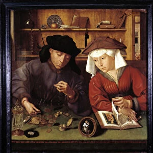 The money changer and his wife The lender and his wife"by Quentin Metsys