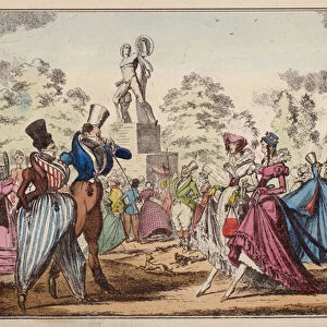 Monstrosities of 1822 (coloured engraving)