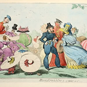 Monstrosities of 1825 & 6, 1835 (hand-coloured engraving)