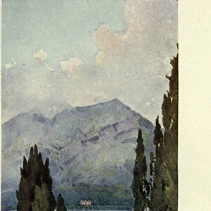 Monte Crocione, Lago di Como, Illustration from The Italian lakes by Richard Bagot, 1912 (colour litho)