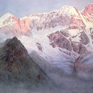 Monte Rosa at Sunrise from above Alagna