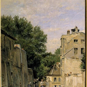 Montmartre, rue Saint Vincent Painting by Stanislas Lepine (1835-1892). 19th century. Dim