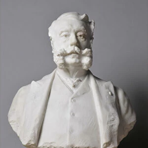 Monument to Jules Charles Roux (1841-1918) soap maker and initiator of the 1906 colonial exhibition in Marseille Bust in marble by Auguste Carli (1868-1930) 1906. Dim 80x60x40 cm Musee du Vieux Marseille, Marseille