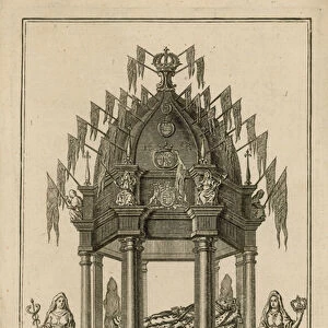 The monument to King James I (engraving)