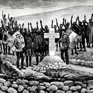 Monument to the Prince Imperial in Zululand, illustration from The Graphic