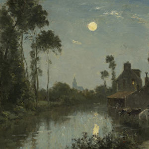 Moonlit River, c. 1866--70 (oil on canvas)
