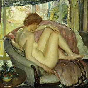 After the Morning Bath, (oil on canvas)