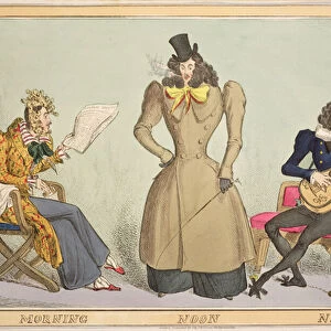 Morning, Noon, Night, published by Thomas McLean, London (coloured etching